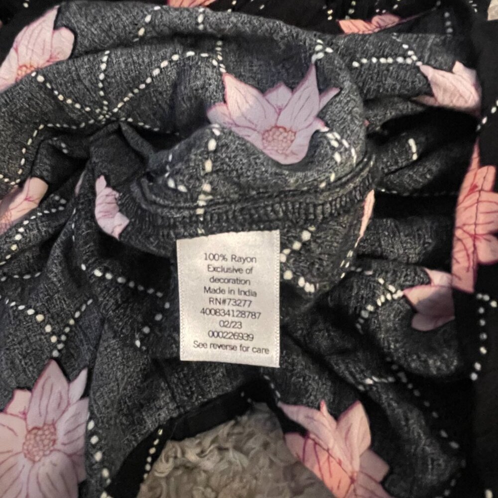 NWT SO Black Pink Floral Halter Maxi Dress XL - Picture 9 of 11